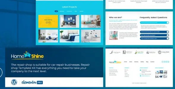 HomeShine – Cleaning & Laundry Elementor Template Kit